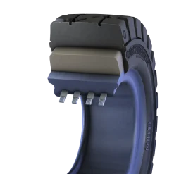 Continental heftruck band zwart rubber doorsnede